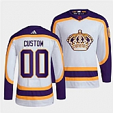 Men's Los Angeles Kings Custom White 2022 Reverse Retro Stitched Jersey,baseball caps,new era cap wholesale,wholesale hats
